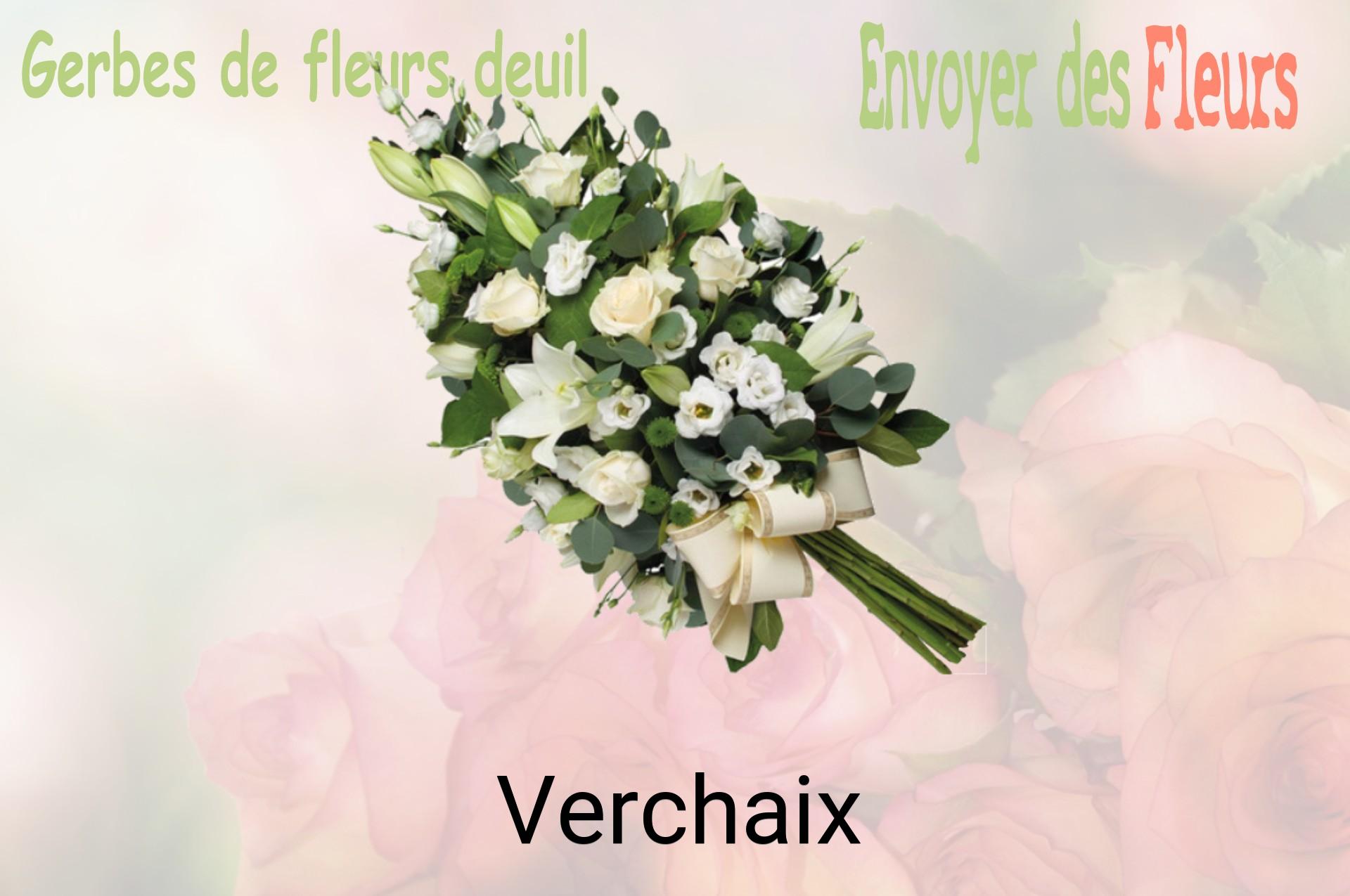 Gerbe de fleurs de deuil livrée à Verchaix